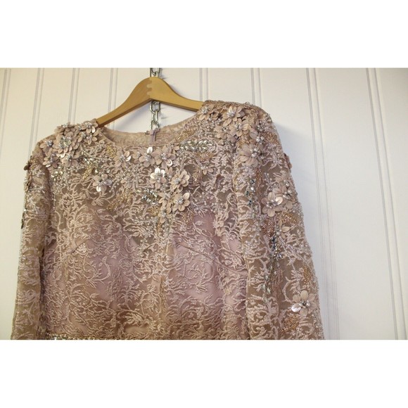 MAC DUGGAL 11217 Embellished Long Sleeve Lace Gown Size 12 $898‎ - Picture 6 of 15